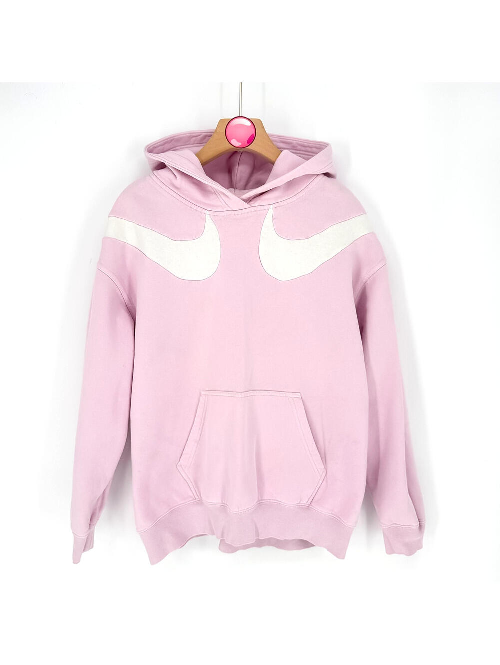 Nike‎ Swoosh Sportswear Streetwear Athletic Hoodie Pink Pullover Women's Small